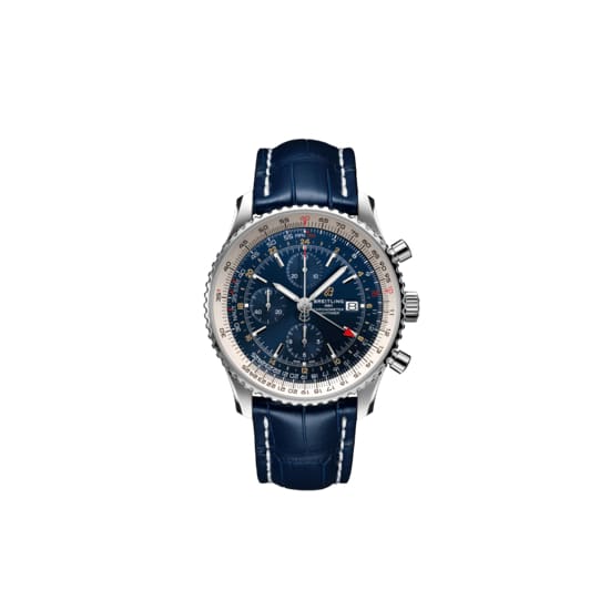 Breitling Navitimer Chronograph GMT 46, Stainless Steel, Blue dial, A24322121C2P1