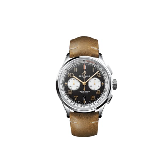 Breitling, Premier B01 Chronograph 42 Norton, Stainless Steel, Black dial Watch, Ref. # AB0118A21B1X1