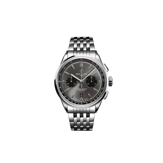 Breitling, Premier B01 Chronograph 42, Stainless Steel, Anthracite grey dial Watch, Ref. # AB0118221B1A1