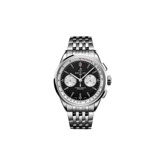 Breitling Premier B01 Chronograph 42, Stainless Steel, Black dial, AB0118371B1A1