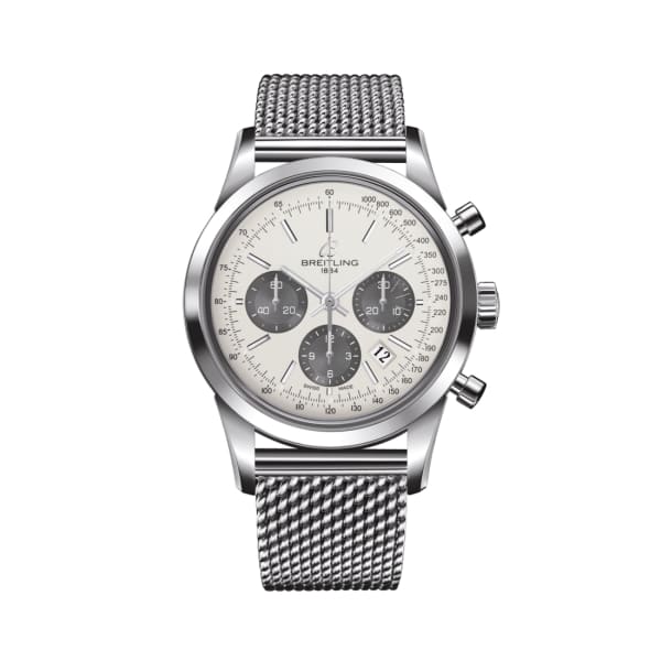 STAINLESS STEEL BREITLING TRANSOCEAN CHRONOGRAPH