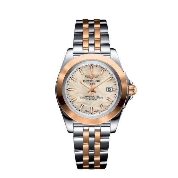 Breitling Women’s GALACTIC 32 SLEEK, 32mm, Stainless Steel and 18k Rose Gold, Mother-of-pearl Dial, C71330121A1C1