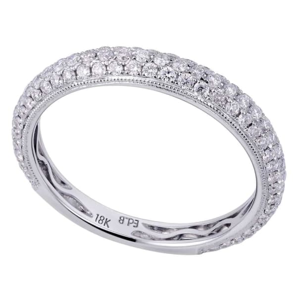Classic and elegant design 18K white gold band with .53ct diamonds KR07321B100A, Main view