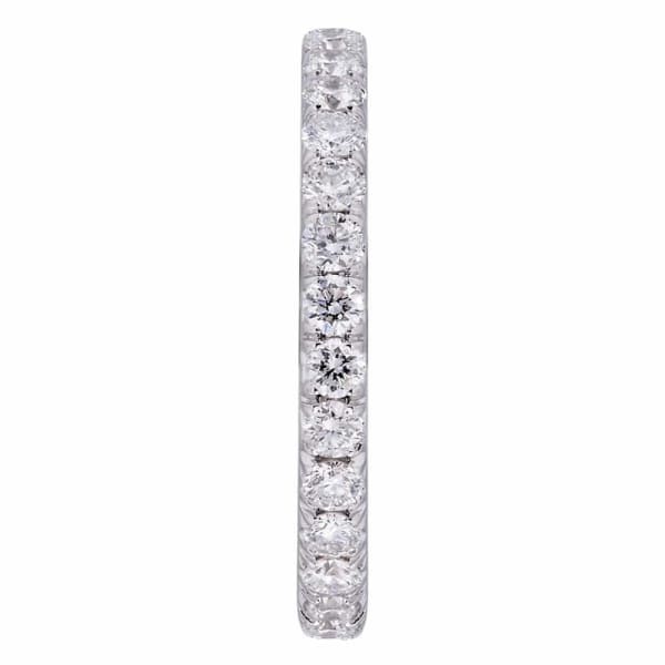 Classic and simple design 18K white gold band with .75ct diamonds KR11935FC02A1, Side edge