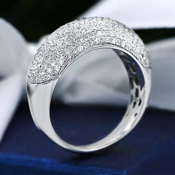 Classic Half-Way 14k White Gold Diamond ring features 1.25ct of Total Diamonds BA-3005