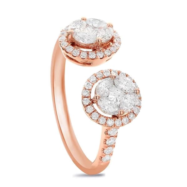 Cocktail ring with 0.78ct. of Total Diamond Weight ALR-14465, 18k Everose Gold