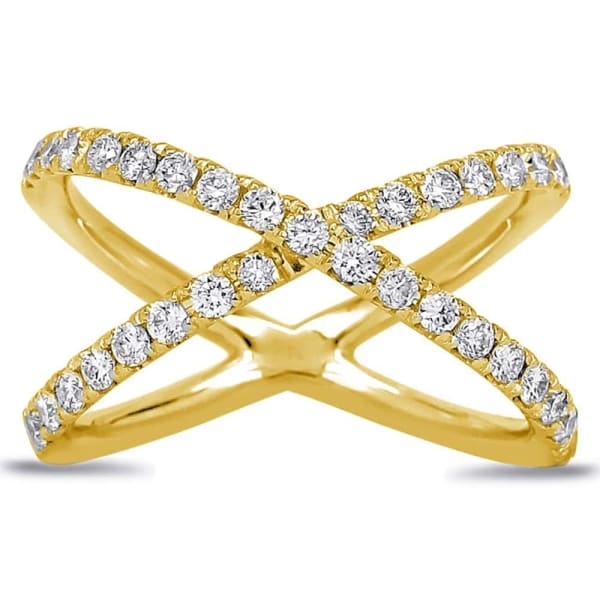 Cocktail Ring With 0.85ct. of Total Diamond Weight ALR-11096, 18k Yellow Gold