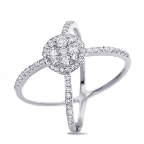 Cocktail ring with 0.85ct. of Total Diamond Weight ALR-14324, 18k White Gold