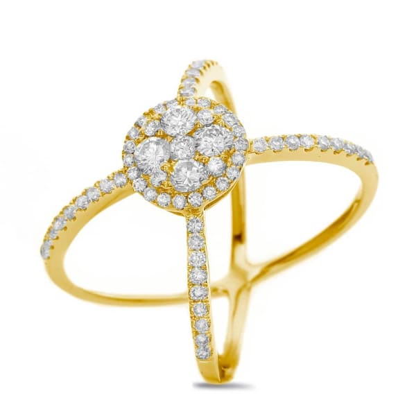 Cocktail ring with 0.85ct. of Total Diamond Weight ALR-14324, 18k Yellow Gold
