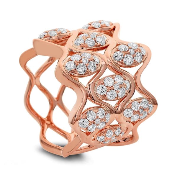 Cocktail ring with 1.35ct. of Total Diamond Weight ALR-14322,  18k Everose Gold