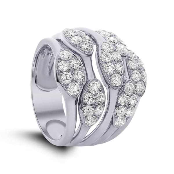 Cocktail Ring with 1.35ct. of Total Diamond Weight ALR-14637,  18k White Gold