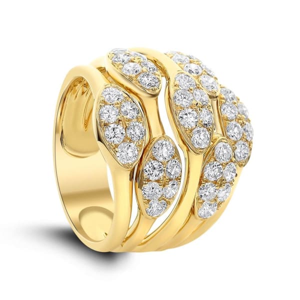 Cocktail Ring with 1.35ct. of Total Diamond Weight ALR-14637, 18k Yellow Gold
