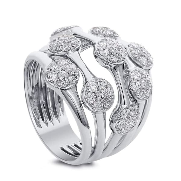 Cocktail Ring with 1.40ct. of Total Diamond Weight ALR-14313, 18k White Gold