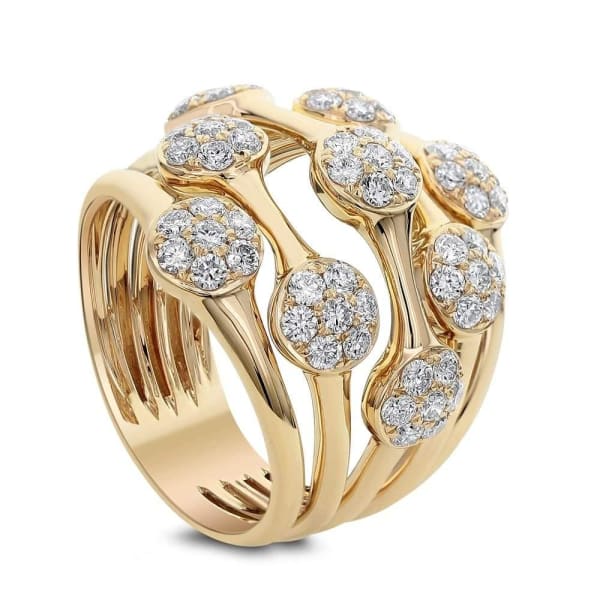 Cocktail Ring with 1.40ct. of Total Diamond Weight ALR-14313, 18k Yellow Gold