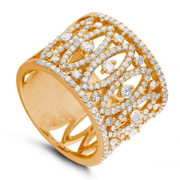 Cocktail ring with 1.50ct. of Total Diamond Weight ALR-13176, 18k Everose Gold