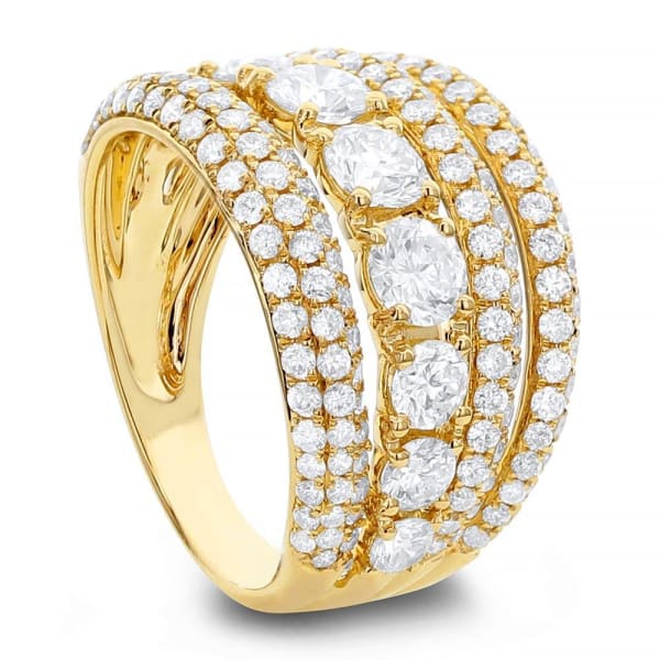 Cocktail ring with 2.58ct. of Total Diamond Weight ALR-13807, 18k Yellow Gold