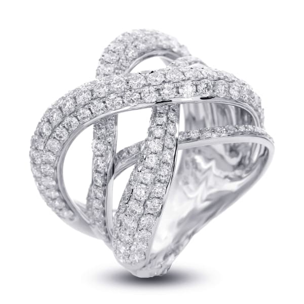 Cocktail Ring with 3.00ct. of Total Diamond Weight ALR-15081, 18k White Gold