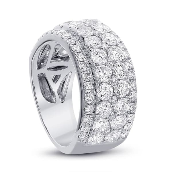 Cocktail Ring with 3.07ct. of Total Diamond Weight ALR-13788, 18k White Gold