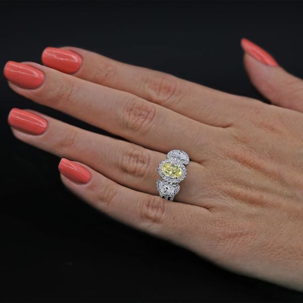 Cocktail Ring with 3.50 ct of Total Diamond Weight RN-178000, Ring on a finger