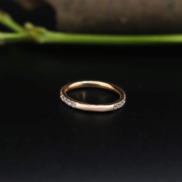 Delicate Rose Gold Engagement Ring features 0.75ct of total Diamonds BA-3500, Main view