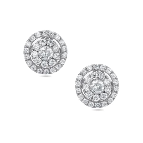 Diamond Round halo stud earrings 0.97ct tdw AER-13959