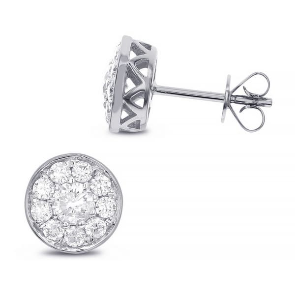 Diamond stud earrings 0.50ct tdw AER-13915-18kt, side