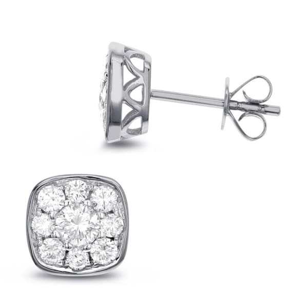 Diamond stud earrings 1.00ct tdw AER-13920-18kt, side