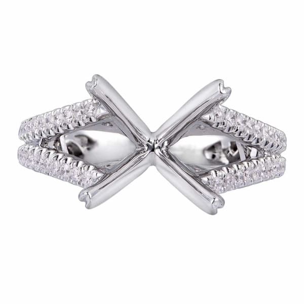 Dramatic modern sparkling solitaire setting white gold ring with .50ct diamonds KR06783XD250