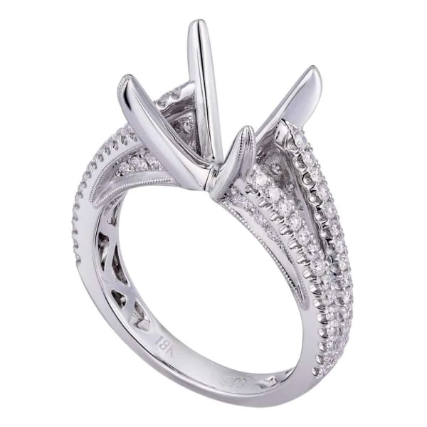 Dramatic modern sparkling solitaire setting white gold ring with .50ct diamonds KR06783XD250, Main view