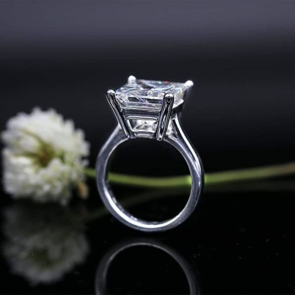 Dream 7.03ct Princess cut Diamond set in 14k White Gold Engagement ring 104231