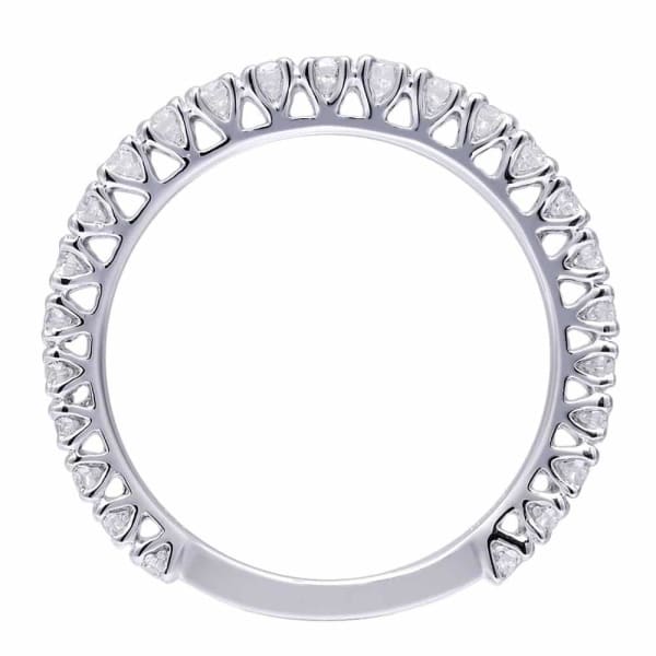Elegant and feminine design 18K white gold band with .90ct diamonds KR06778B100, Profile
