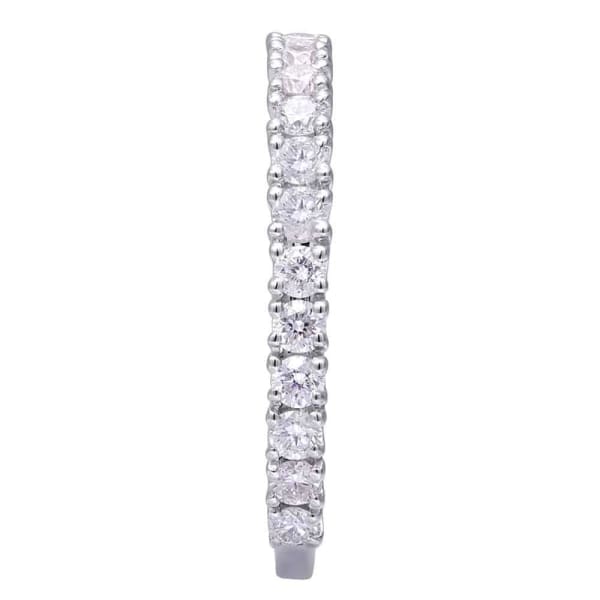 Elegant and feminine design 18K white gold band with .90ct diamonds KR06778B100, Side edge