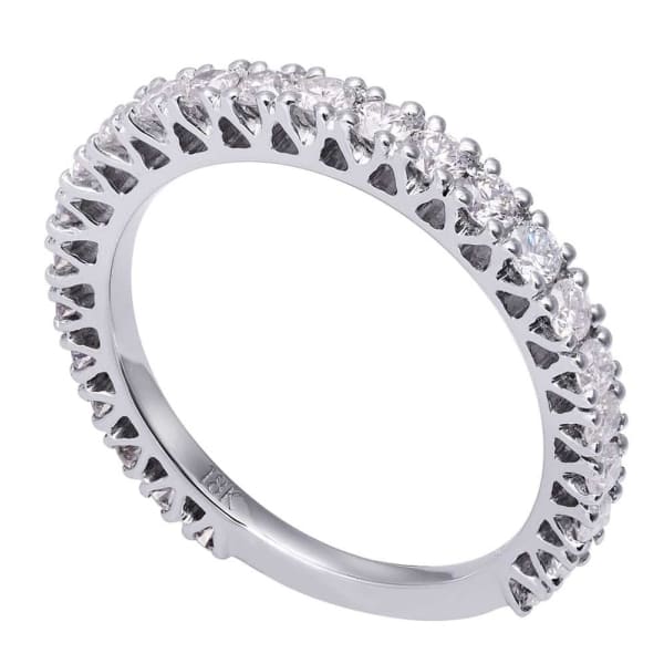 Elegant and feminine design 18K white gold band with .90ct diamonds KR06778B100, Main view