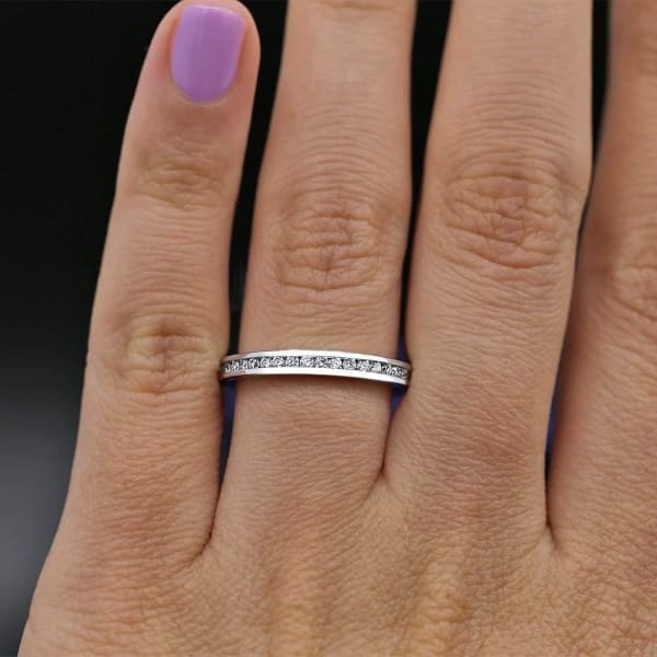 Elegant Channel set Diamond Engagement Ring WB-1900