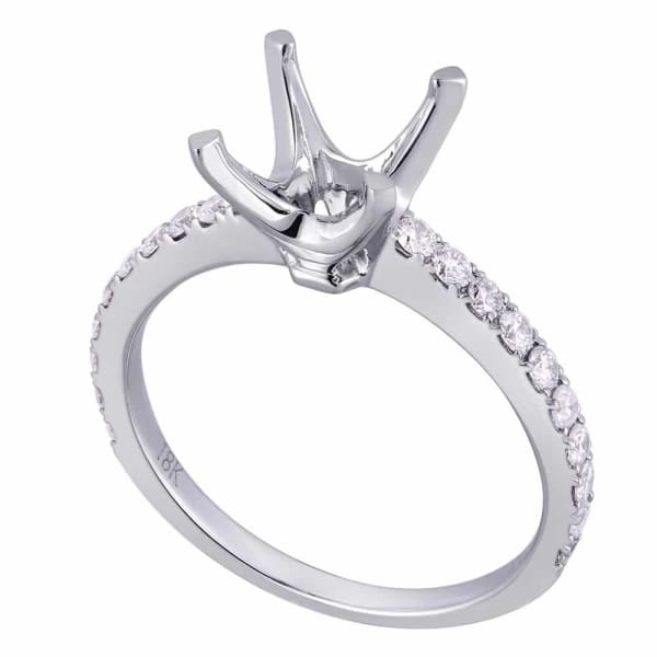 Elegant design white gold engagement ring features .42ctw of sparkling diamonds KR07884XD200, main view