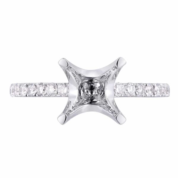 Elegant design white gold engagement ring features .42ctw of sparkling diamonds KR07884XD200