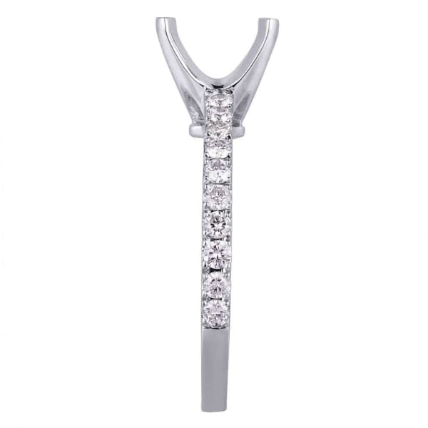 Elegant design white gold engagement ring features .42ctw of sparkling diamonds KR07884XD200, Side edge