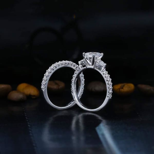 Engagement bridal set with 1.85 ct of Total Diamond Weight Eng-13003, Profile