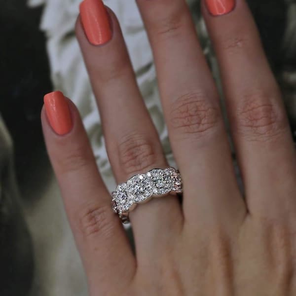 Eternity diamond band RN-25500, Ring on a finger