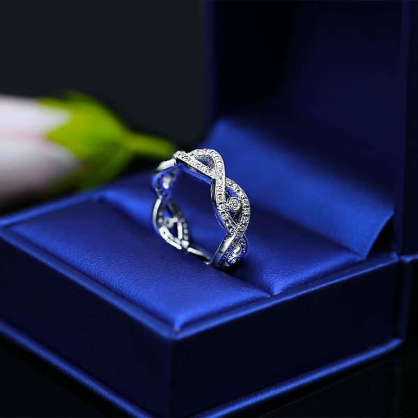 Fantastic Diamond Wedding band with total 0.57ct of Round cut Diamonds KR06805-1, Ring in packing