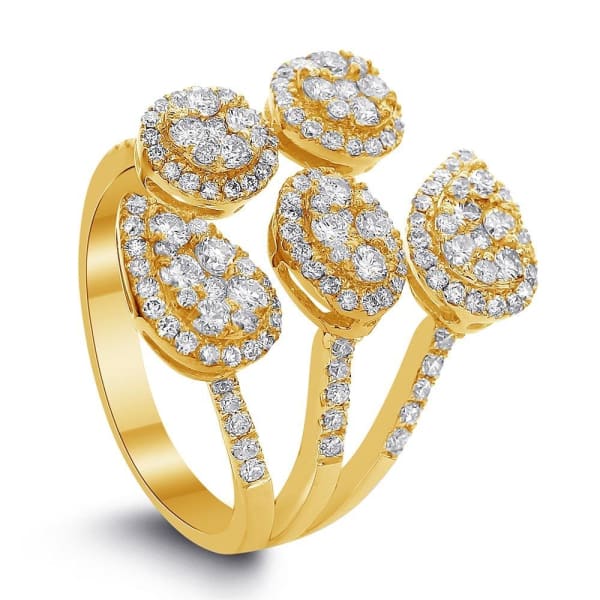 Fashion ring with 1.50ct. of Total Diamond Weight ALR-14328R, 18k Yellow Gold
