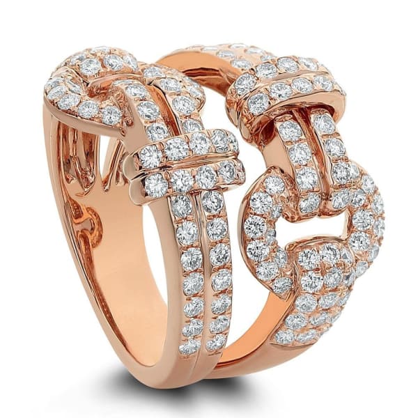 Fashion Ring with 1.55ct. of Total Diamond Weight ALR-13496R, 18k Everose Gold