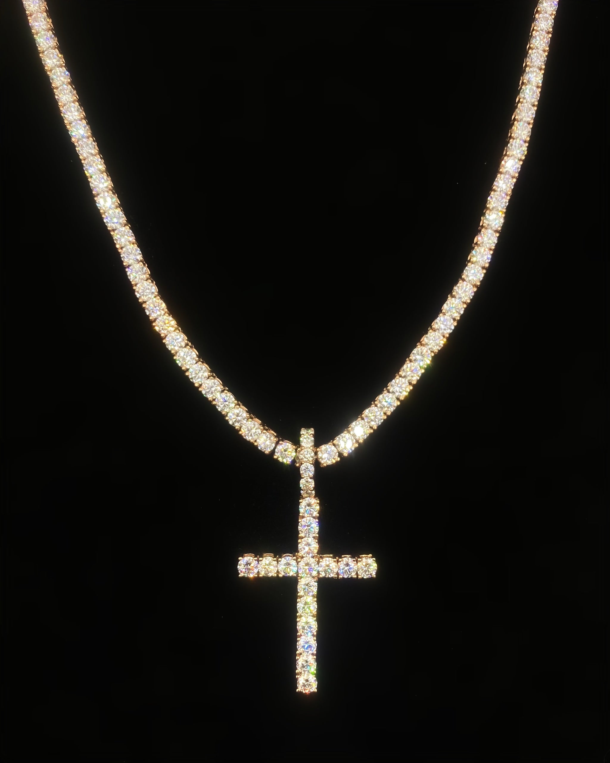 SALE Genuine Diamond 2024 Cross Necklace