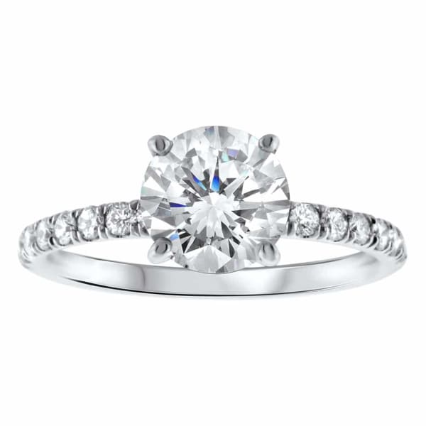 Gorgeous GIA 1.52CT round brilliant diamond engagement 14k white gold ring ENG-19500