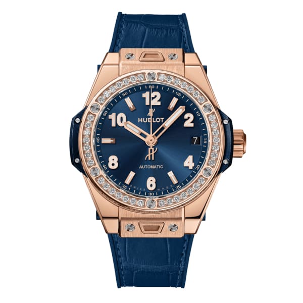 Hublot, Big Bang One Click King Gold Blue Diamonds Watch, Ref. # 465.OX.7180.LR.1204