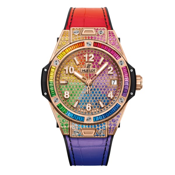 Hublot, Big Bang One Click Rainbow King Gold Watch, Ref. # 465.OX.9910.LR.0999