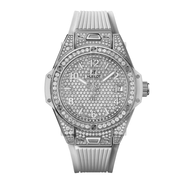 Hublot, Big Bang One Click Steel White Full Pavé Watch, Ref. # 465.SE.9010.RW.1604