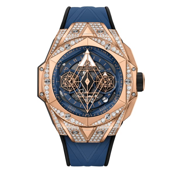 Hublot, Big Bang Sang Bleu II King Gold Blue Pavé Watch, Ref. # 418.OX.5108.RX.1604.MXM20