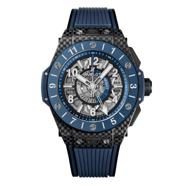 Hublot, Big Bang Unico Gmt Carbon Blue Ceramic Watch, Ref. # 471.QL.7127.RX