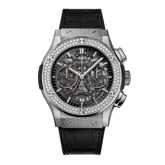 Hublot, Classic Fusion Aerofusion Titanium Diamonds Watch, Ref. # 525.NX.0170.LR.1104